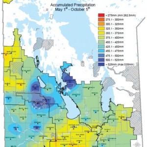 moisture map for Manitoba