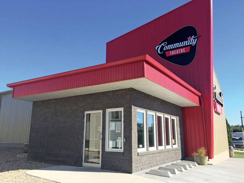 Boissevain built and opened in 2012 a brand new movie and performance theatre on the site where an older theatre previously operated.