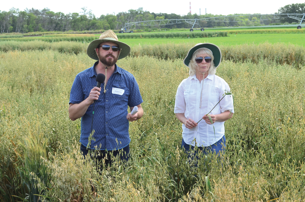 Andrew Burt, wheat breeder with BRDC and Jennifer Mitchell Fetch, oat breeder with BRDC.