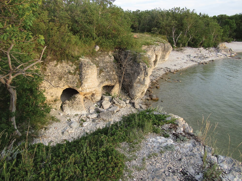 The caves can sometimes be explored if conditions are right.