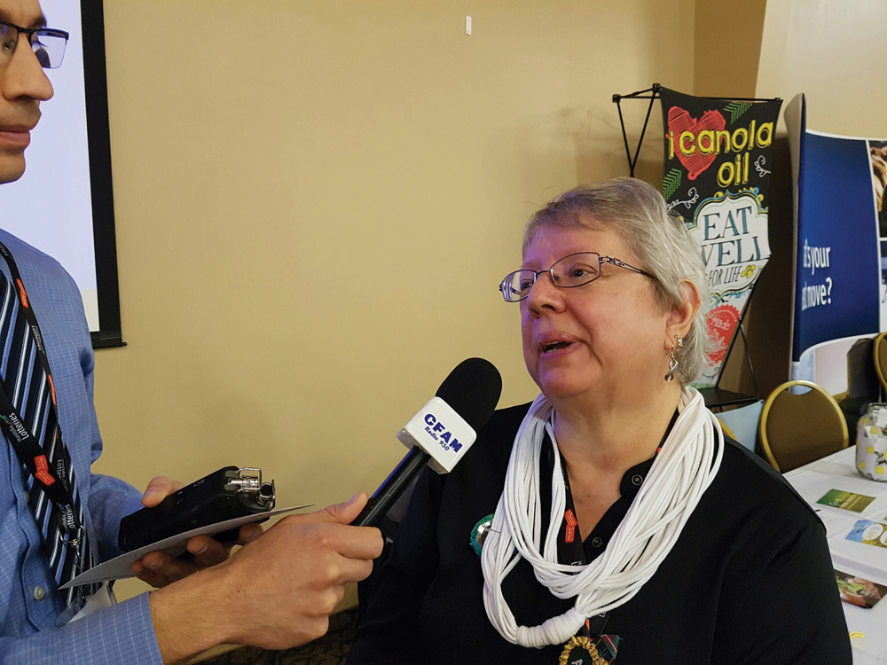 Manitoba Farm Women’s Conference chair Ann Mandziuk is very happy to see young faces at the annual meeting.