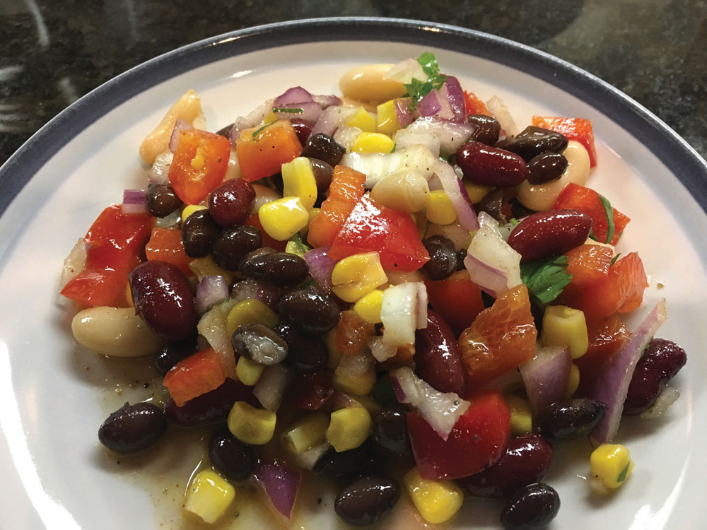 Here’s a tasty, colourful salad that’s easy to make, and it’s naturally high in fibre, vitamins and minerals.
