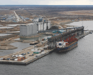 An Aerial View Of The Port Of Churchill, Manitoba.