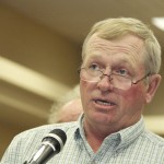 Minto farmer Bill Campbell told KAP’s General Council Ottawa’s unilateral changes in farm programs amount to bad government. KAP delegates want farmers to be consulted before the federal or provincial government change farm policy.  photos: allan dawson