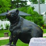 Cast in bronze, Duke the bear stands proudly. PHOTO: DARRELL NESBITT