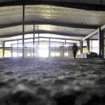 Empty metal building.