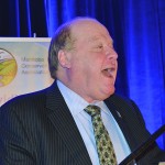 Bob Sandford, EPCOR chair of the Canadian Partnership initiative in support of the United Nations’ Water for Life decade, speaks at the recent Manitoba Conservation Districts Association annual conference.