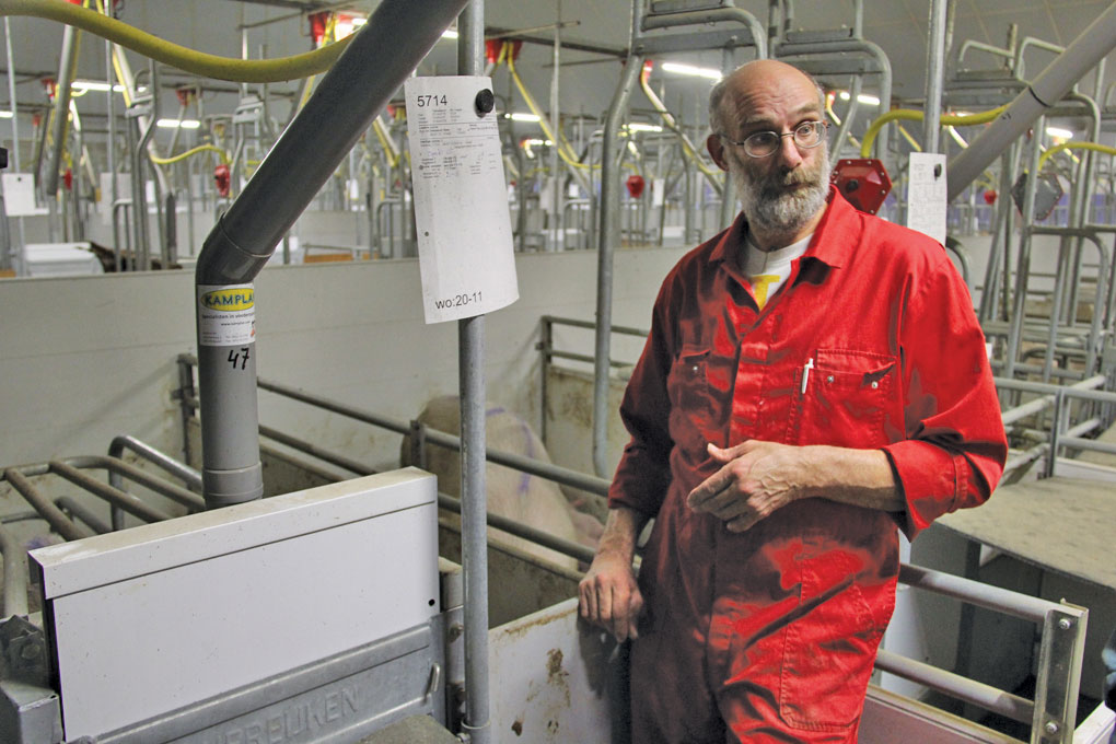 Gerbert Oosterlaken standing in a production facility.