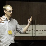 Man making a speech.