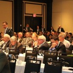 Crowd of people in a conference room