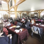 People seated in a room.