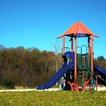 Children's play structure in a playground