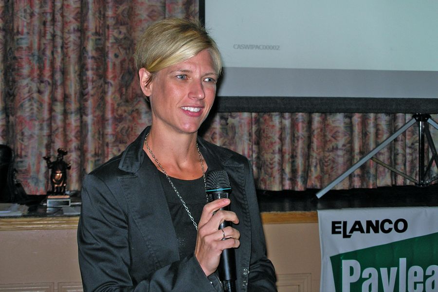 Dr. Leigh Rosengren, a veterinary epidemiologist, urges producers to guard against antimicrobial resistance.