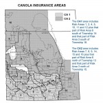 2014 canola insurance areas in Manitoba