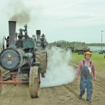 Colin Farquher has operated a steam engine at the Threshermen’s Reunion every year since 2008. photo: meghan mast
