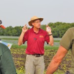 John Heard (centre) of Manitoba Agriculture, Food and Rural Development says the 2014 Crop Diagnostic School, which was sold out this year, keeps evolving to agronomists’ needs.  photo: allan dawson