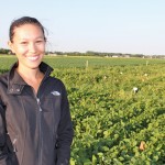 Michelle Carkner is an M.Sc. candidate in the University of Manitoba’s department of plant
science conducting soybean varietal trials under organic production. PHOTO: LORRAINE STEVENSON