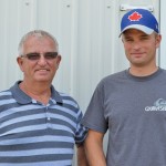George Heide (l) and son Ben started growing soybeans three years ago.