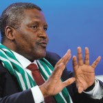 Aliko Dangote, president and chief executive officer of Dangote Group and co-chair of the World Economic Forum (WEF) Annual Meeting 2014, speaks during a session at the WEF in Davos January.