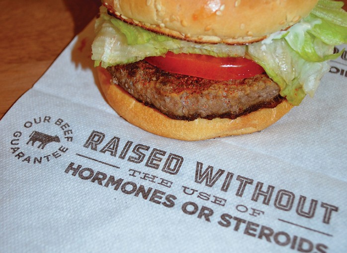 AW hamburger and wrapper