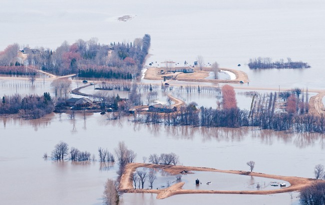 flooded farmland