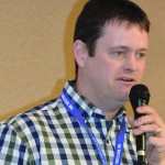 MAFRD farm extension specialist Tod Wallace discusses new international markets during the 36th Manitoba Beef Producers annual general meeting in Brandon earlier this month.