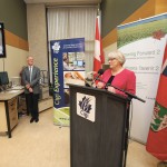 Cigi CEO JoAnne Buth speaks during a funding announcement.