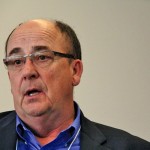 Rod Merryweather, CEO of FP Genetics, asking the Prairie Recommending Committee for Wheat, Rye and Triticale Feb. 26 to vote in favour of giving Elgin ND, a high-yielding American Dark Northern Spring wheat, a three-year interim registration for market development purposes.