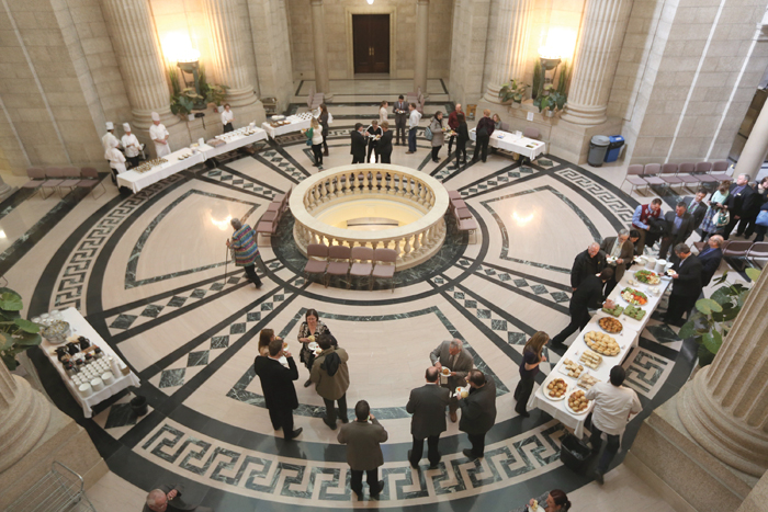 Ag Awareness Day at the Manitoba legislature included showcasing local foods during lunch in the rotunda.