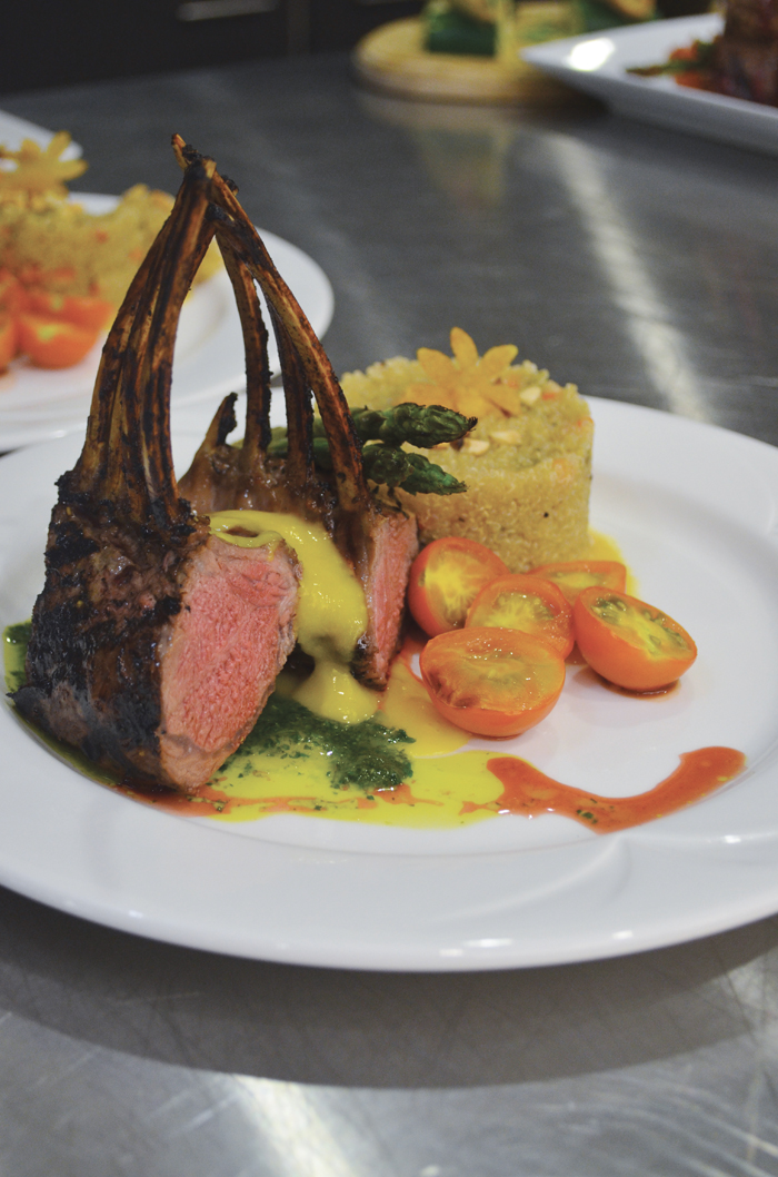 Whitney Glasglow came in a close second to Nick Ewasiuk with her marinated rack of lamb and cherry sauce with quinoa pilaf and a lime peanut vinaigrette and grilled asparagus.