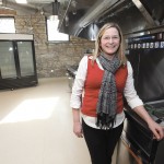 woman in commercial kitchen
