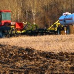 fertilizing a field in Manitoba