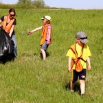 Highway cleanup is an annual end-of-May event, dispatching 4-H’ers to the roadways around their communities to pick up trash such as drink cans and bottles, twine and junk food containers. Young 4-H’ers all wear high-visibility vests and are supervised by their parents and other adult volunteers while cleaning up highways with signage cautioning motorists.