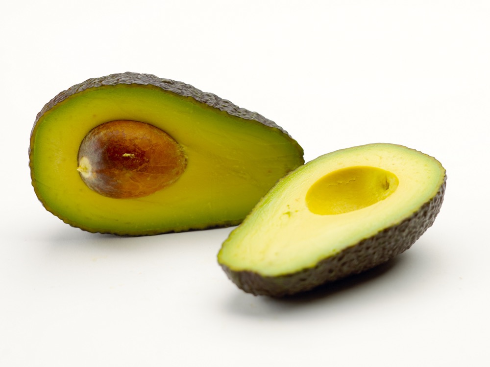 avocado sliced in half