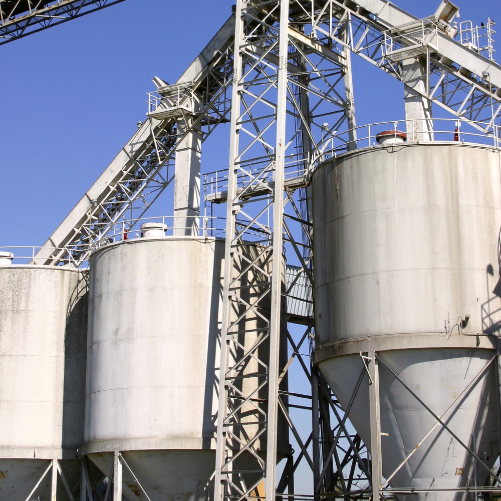 Grain Silos in New Orleans Port