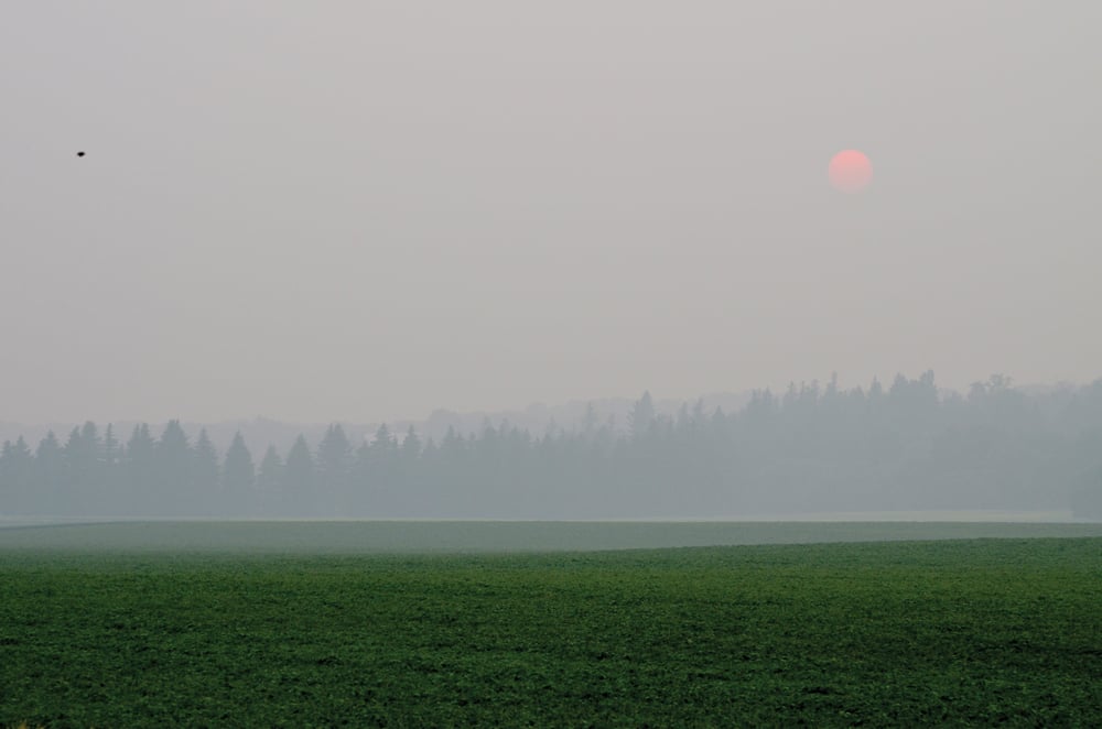 Thick smoke moved through Manitoba last week, creating air quality concerns and reduced visibility to two kilometres in some areas.