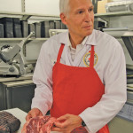 Abe Van Melle, technical manager of the Beef Centre of Excellence, is working on adding value to Canadian beef by exploring underutilized cuts. Here he’s working with rope meat, also known as hanging tender, which traditionally is ground into hamburger, but can be made into a roast or steaks.