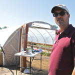 High tunnel production has potential to extend the Manitoba grower’s season, says MAFRD’s fruit crops specialist Anthony Mintenko. He and the provincial vegetable crop specialist are evaluating fruit and vegetable crops for high tunnel production at the AAFC site at Portage la Prairie.