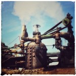 A detail shot of the Case engine (artificially aged via the Snapseed app for iPhone).