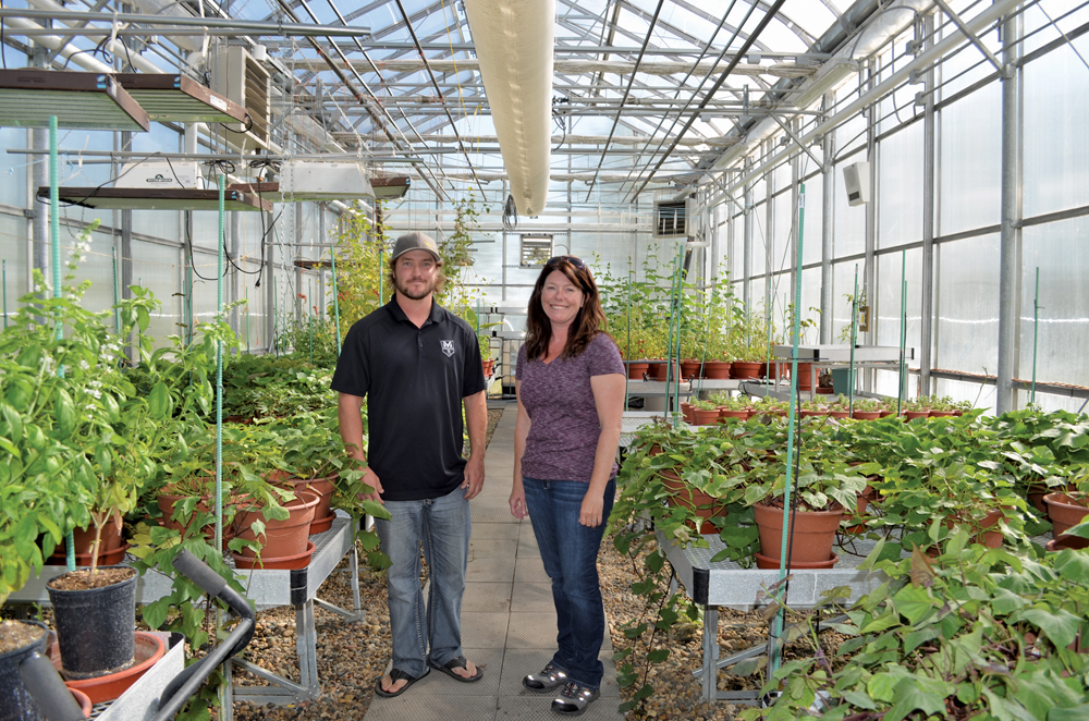 Assiniboine Community College (ACC) will be establishing a weed identification garden after a donation  from the Manitoba Zero Tillage Research Association (MZTRA) — MZTRA board chair, Brad Lewis (l),  ACC agribusiness instructor, Danielle Tichit.