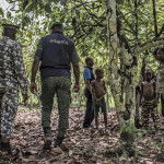 The International Criminal Police Organization (INTERPOL) rescues children, who were the victims of child trafficking, from cocoa fields in Cote d’Ivoire in June.