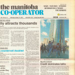 Farmers march on the Manitoba Legislature