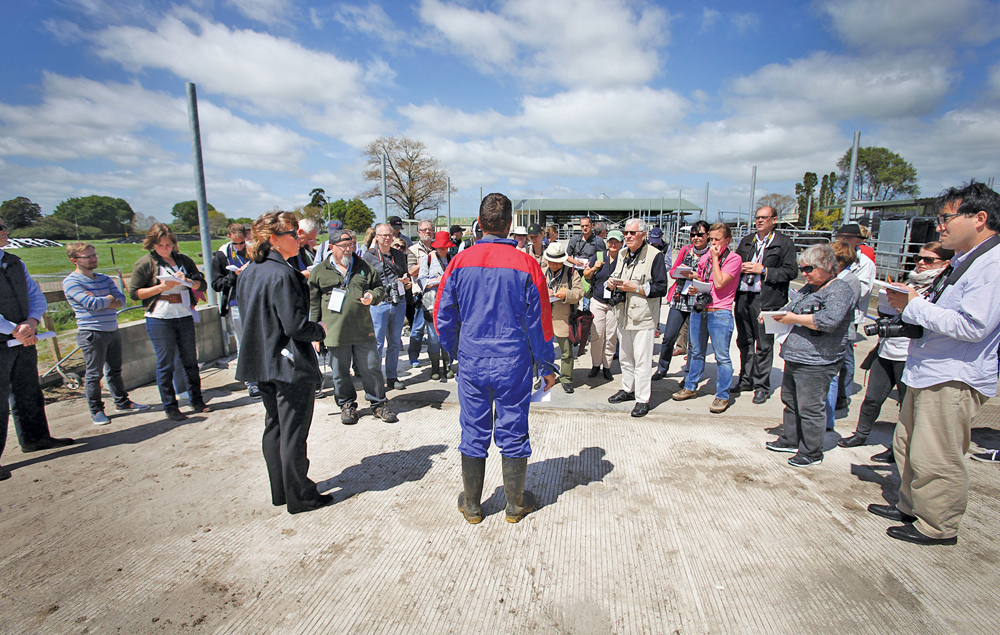 A media horde of unprecedented size descends on the farm of John Fisher, as part of the International Federation of Agricultural Journalists annual congress.
