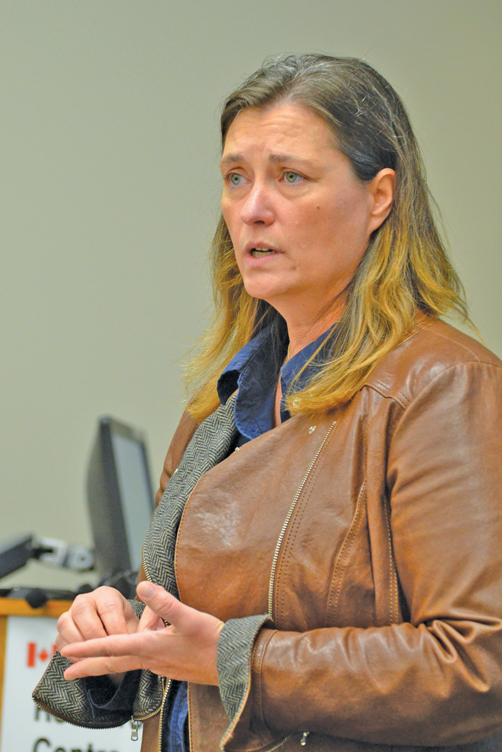 Melinda German, general manager of the Manitoba Beef Producers, provided an update on Brandon’s research and demonstration farms at the Manitoba Feedlot School in Brandon last week.