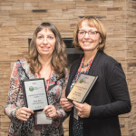 Evergreen School Division educators Penny Ross (l) and Cheryl Bailey recognize the importance of making a strong commitment to environmental education and outdoor learning. 
