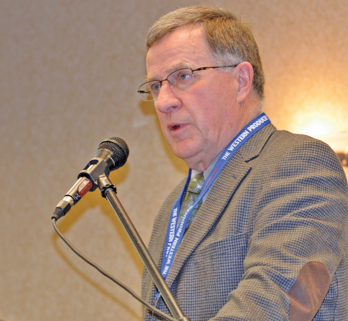 Dr. Allan Preston,  co-ordinator of the Riding Mountain TB eradication project, provided Manitoba Beef Producers with an update on TB surveillance efforts.