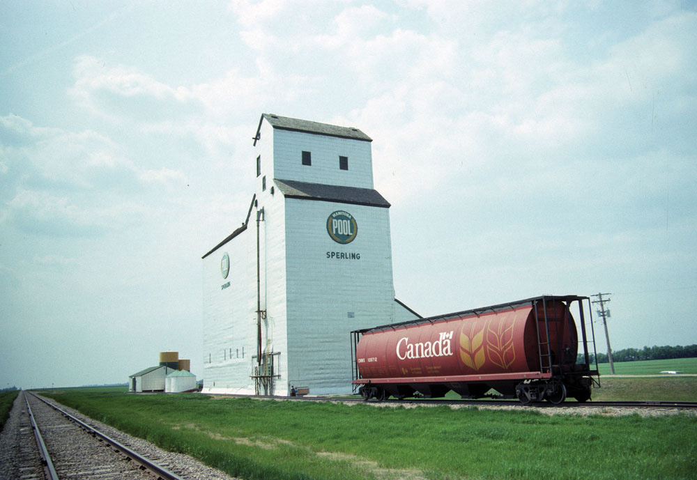 This elevator, one of two operated by Manitoba Pool in the village of Sperling, was demolished in March 2015.  It was the last elevator in the community.