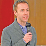 man with microphone
