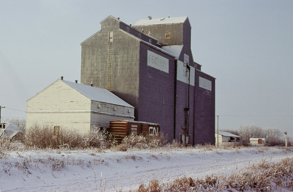 Searle (Elmhurst Road in Winnipeg). This 285,000-bushel elevator,  with its two annexes, was constructed by the Searle Grain Company.  Merged with Federal Grain in 1966, the elevator was sold to Manitoba  Pool in 1972, which used it for seeds and special crops. It was  demolished around 1978.