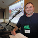 Leander Campbell, speaking at Crop Connect in Winnipeg.